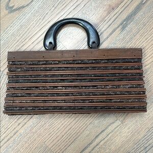 Vintage Wooden Handbag